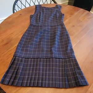 J.Crew Pleated Windowpane Dress Size 4